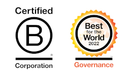 Best for the World 2022 Governance and BCorp logos
